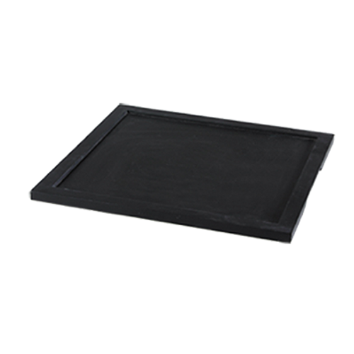 CAC China F-14W 14" L x 14" W Black Wood Square Fortune Tray (6 Each Per Case)