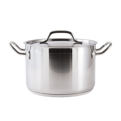 CAC China STKP-12 12 Qt. Stainless Steel Stock Pot with Lid (4 Set Per Case)
