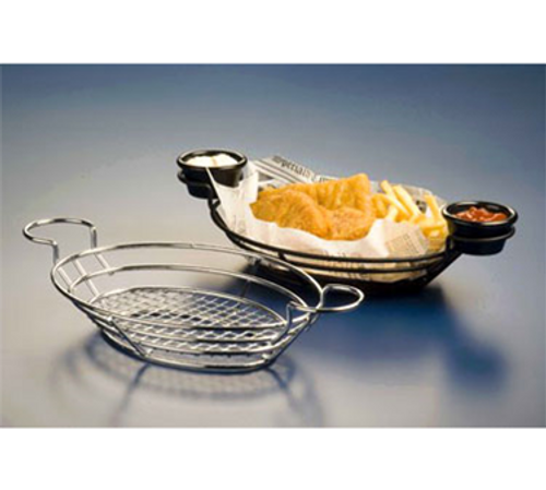 American Metalcraft BSKB811 Metal Black Oval Basket