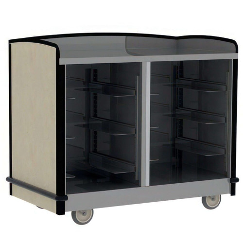 Lakeside 8704 43.75" W Stainless Steel Flat Top 2 Compartments 18 Gauge Full-Serve Hydration Cart