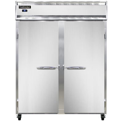 Continental Refrigerator 2RENSA 57" W Two-Section Solid Door Reach-In Extra-Wide Refrigerator