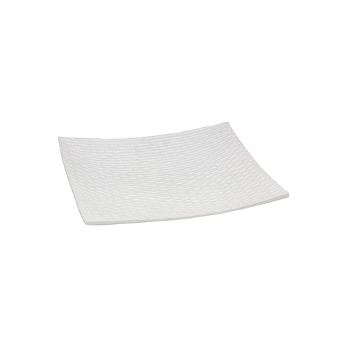 Bon Chef 80003PWHT Ceramic Pearl White Square Platter