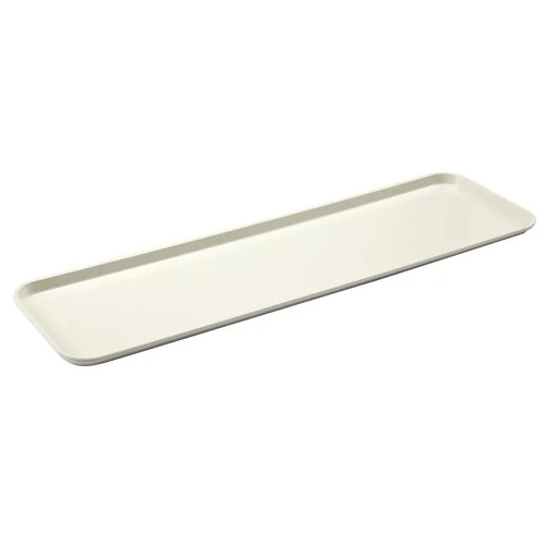 Cambro 830MT148 8-7/16" x 30" x 3/4" White Rectangular Fiberglass Market Display Tray - 12/Case