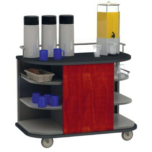 Lakeside 8715 47" W Stainless Steel and Laminate Full-Serve Hydration Cart