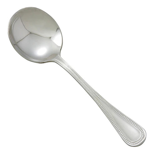 Winco 0036-04 5-7/8" 18/8 Stainless Steel Bouillon Spoon (contains 1 Dozen)