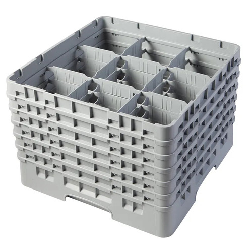 Cambro 9S1114151 Camrack Glass Rack With (6) Soft Gray Extenders - 2 Cases