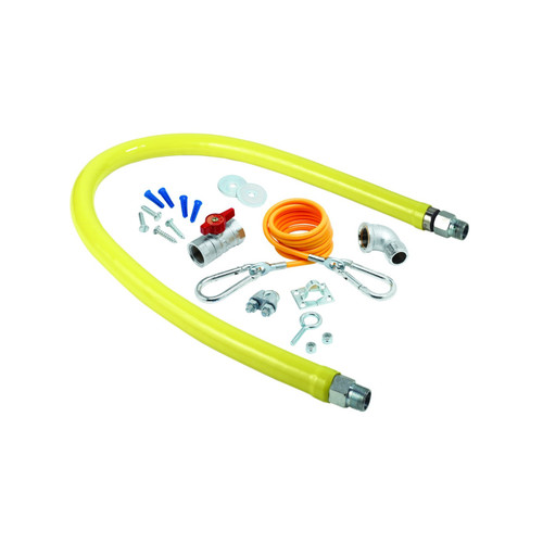 T&S Brass HG-2C-24K Safe-T-Link Gas Connector Kit 0.5" Connection 24"