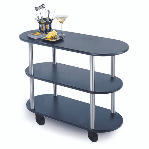 Lakeside 36200 42.5" W Oval 3 Open Shelves Service Cart