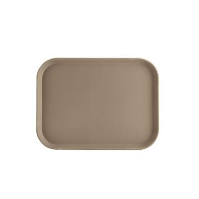 CAC China FGTD-1216BN 16" L x 12" W Fiberglass Brown Rectangle Tray