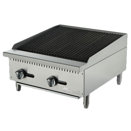 Migali C-RB24 24" Natural Gas Countertop Charbroiler - 70,000 BTU
