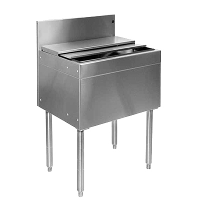 Glastender IBA-48 Stainless Steel Underbar Ice Bin - 48"W x 19"D