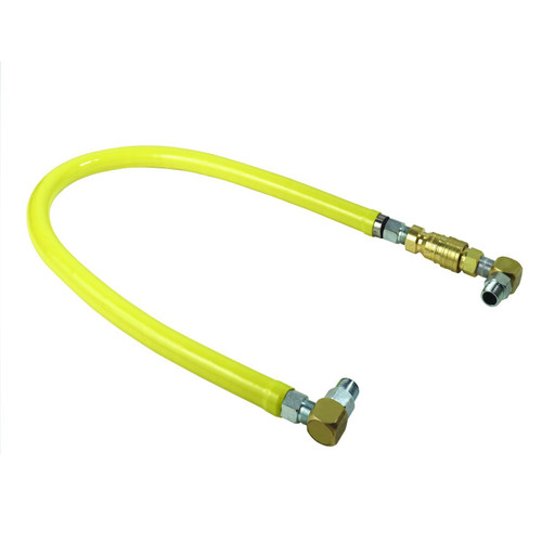T&S Brass HG-4C-24S Safe-T-Link Gas Hose Connectors with Quick Disconnect Elbows 24" Long 0.5" NPT NSF