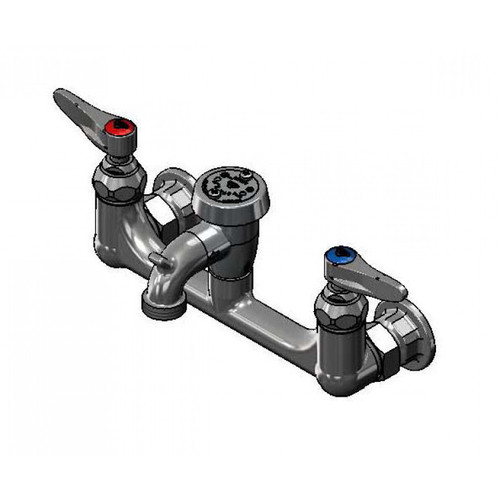 T&S Brass B-0674-POL Service Sink Faucet 8" centers 4-3/4"
