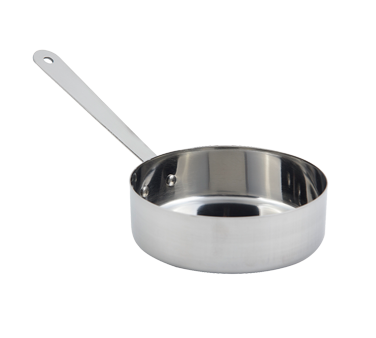 Bon Chef 60033 Serving Side Pan 11 Oz. 4.75" Dia. x 1.5" H 4.5" Side Handle Round Stainless Steel