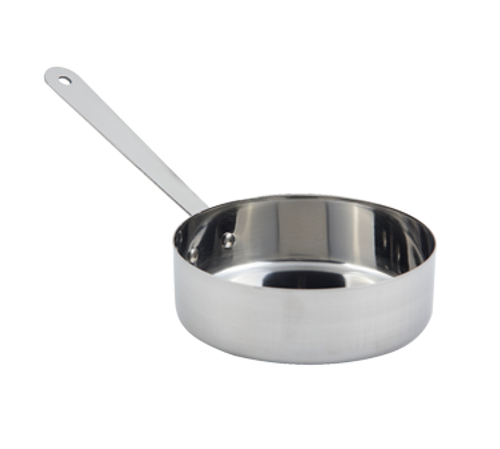 Bon Chef 60033 Serving Side Pan 11 Oz. 4.75" Dia. x 1.5" H 4.5" Side Handle Round Stainless Steel