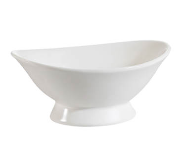 CAC China OBF-9 16 Oz. Bone White Porcelain Oval Accessories Bowl (1 Dozen)