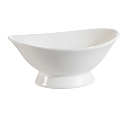 CAC China OBF-9 16 Oz. Bone White Porcelain Oval Accessories Bowl (1 Dozen)