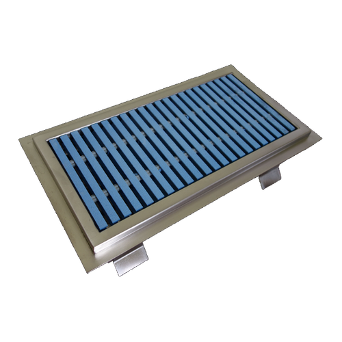 IMC Teddy ASFT-1830-SG ASFT 18" x 30" Stainless Steel Anti-Spill Floor Trough with Subway Grating