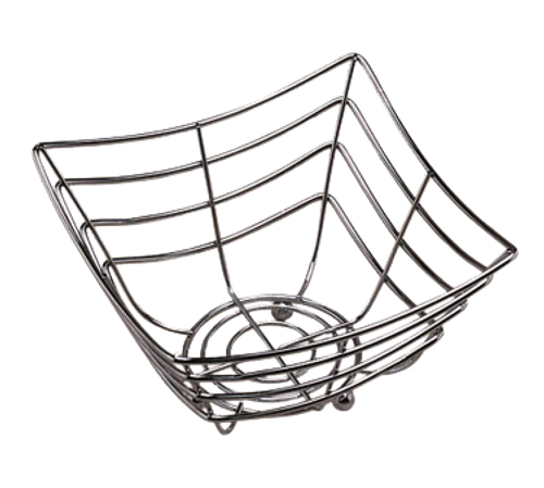 American Metalcraft SCB480 Chrome Plated Square Space and Time Continuum Basket