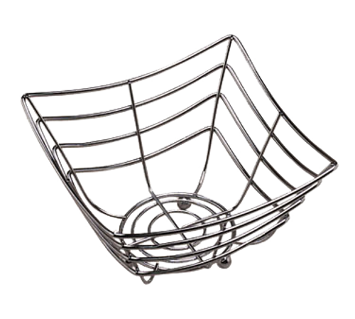 American Metalcraft SCB480 Chrome Plated Square Space and Time Continuum Basket