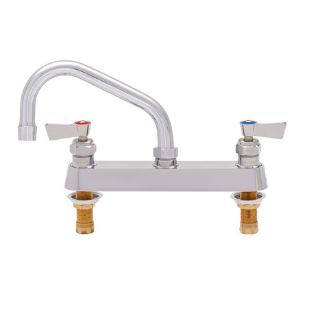 Fisher 3313 8" Centers 12" Swing Spout Brass Deck Mount Faucet