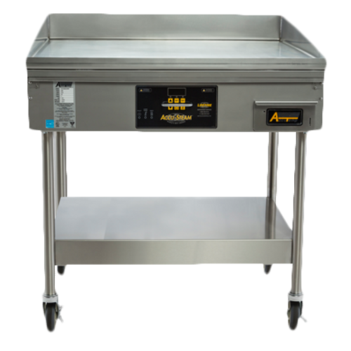 AccuTemp EGF2083A3650-S2 36" x 30" Electric Accu-Steam Griddle with Stand and Casters - 208 Volts
