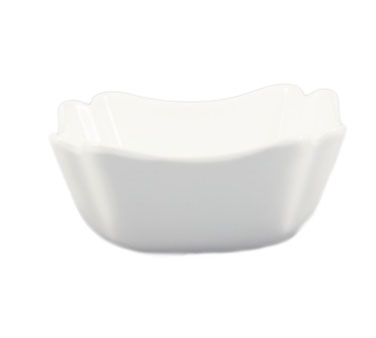 CAC China SLB-8 56 Oz. Super White Porcelain Square RCN Specialty Salad Bowl (2 Dozen Per Case)