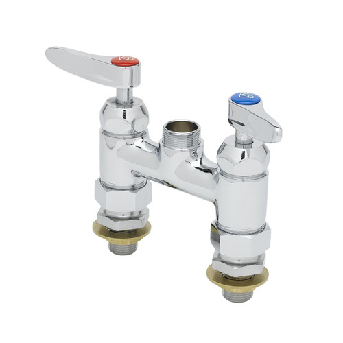 T&S Brass B-0225-LN-CC-CR Double Pantry Faucet deck mount 4"