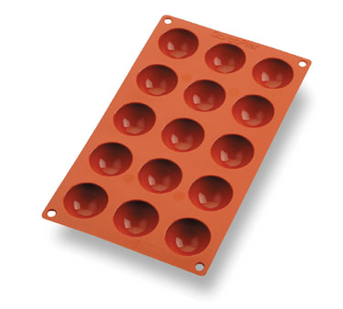 Matfer Bourgeat 257901 Gastroflex Mini Half Sphere Mold 1-3/4" Dia. x 3/4"H Half-Spheres Food Grade Silicone