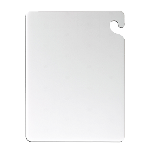 San Jamar CB101212WH 10" x 12" x 1/2" White Co-Polymer Cut-N-Carry Cutting Board