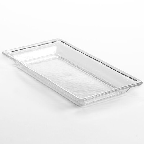 American Metalcraft CRGT23 92 Oz. Styrene Clear Rectangular Rain Tray