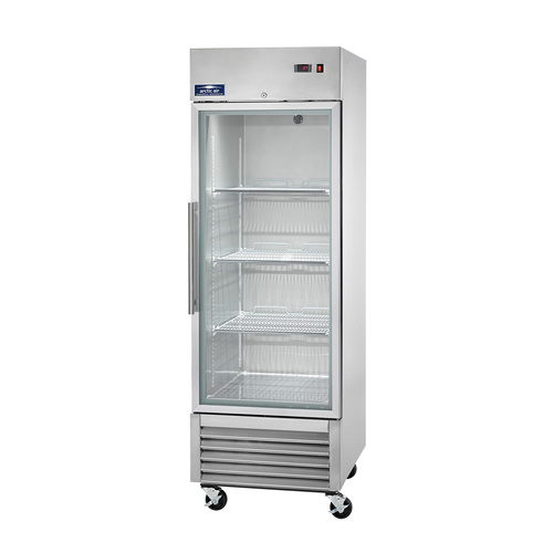 Arctic Air AGR23 27" W Stainless Steel One-Section Glass Door Reach-In Refrigerator