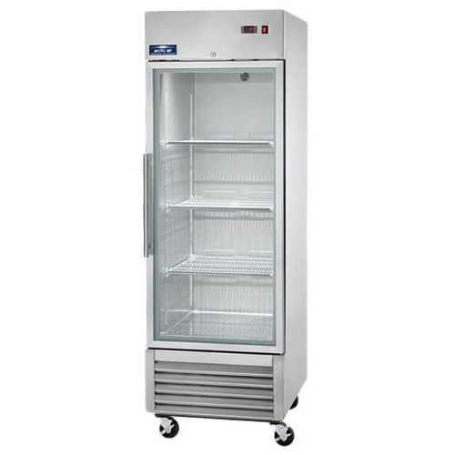 Arctic Air AGR23 27" W Stainless Steel One-Section Glass Door Reach-In Refrigerator