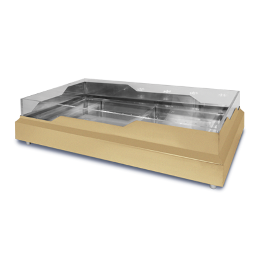 Eastern Tabletop RB3620RZ Rectangular Stainless Steel Seafood/ Raw Bar 36 1/2"L x 20 3/4"W x 5"H