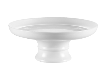 CAC China CKST-8C 8" Dia. Super White Porcelain Round Accessories Cake Stand (8 Each Per Case)