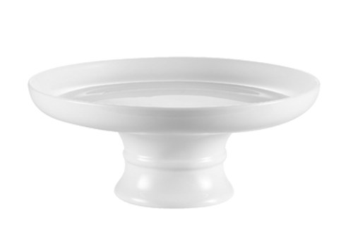 CAC China CKST-8C 8" Dia. Super White Porcelain Round Accessories Cake Stand (8 Each Per Case)