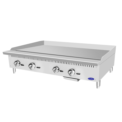 Atosa ATMG-48 48" W Stainless Steel Liquid Propane Countertop CookRite Heavy Duty Griddle - 120,000 BTU