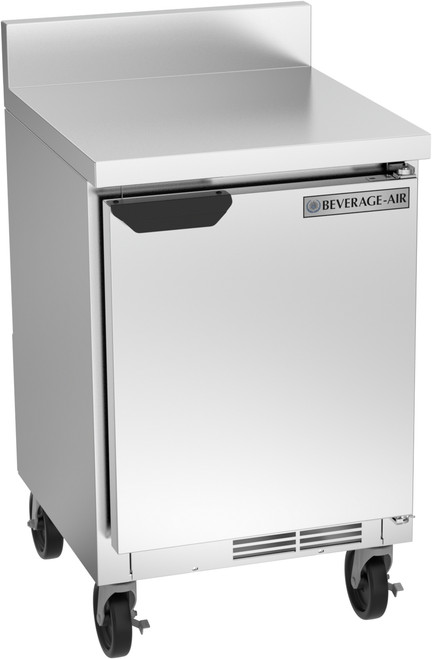 Beverage Air WTR20HC-FIP 20"W One-Section One Door Worktop Refrigerator Backsplash