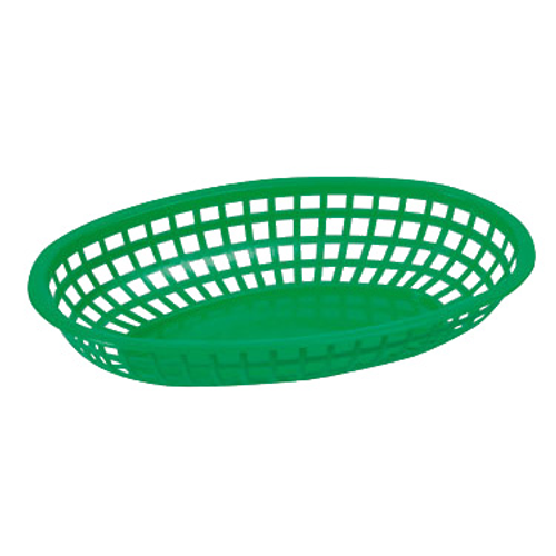 Winco POB-G
 10"
 Plastic
 Green
 Oval
 Basket
 3 Dozen (Contains 1 Dozen)