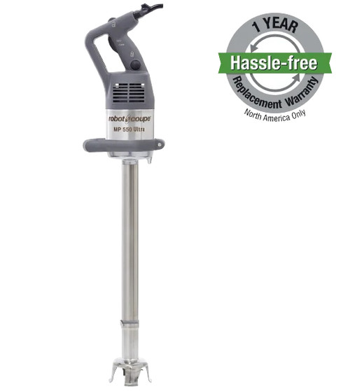 Robot Coupe MP550 5" W Stainless Steel Hand Held Commercial Power Mixer - 120 Volts, 1.2 HP