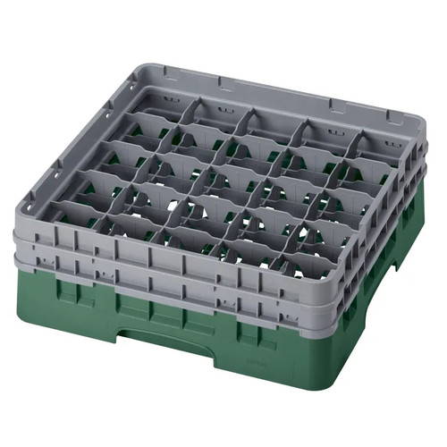 Cambro 25S434119 Camrack Glass Rack With (2) Soft Gray Extenders - 4 Cases