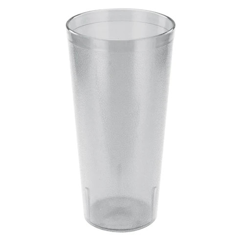 Winco PTP-24C 24 Oz. Clear Plastic Pebbled Tumbler
