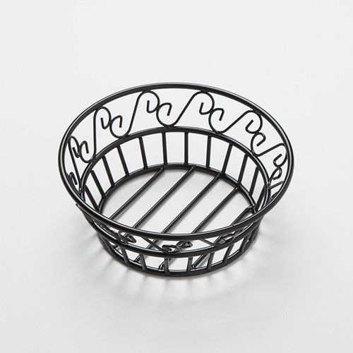 American Metalcraft BLSB80 8" Iron Black Round Bread Basket
