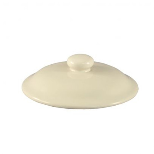CAC China CAS-10-LID 4.63" Bone White Ceramic Round Casserole Lid Only (6 Dozen Per Case)