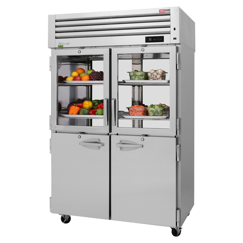 Turbo Air PRO-50R-GSH-PT-N 51.75"W Two-Section Solid Door PRO Series Refrigerator