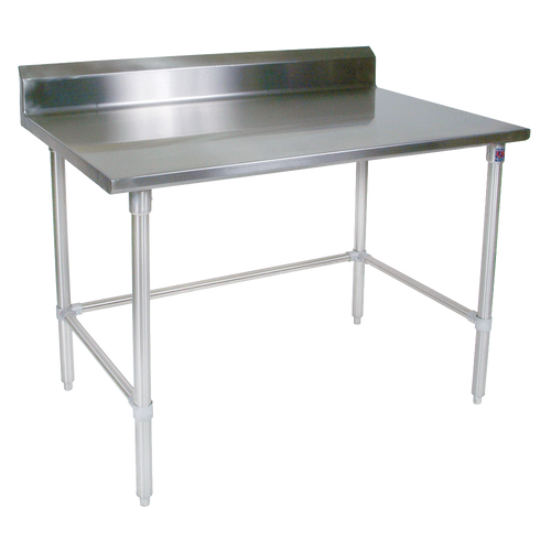 John Boos ST6R5-3084SBK 84"W x 30"D Stainless Steel Top with 5" Backsplash Work Table