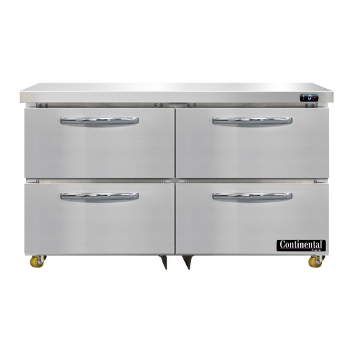 Continental Refrigerator SWF48N-U-D 48"W Two-Section Undercounter Freezer