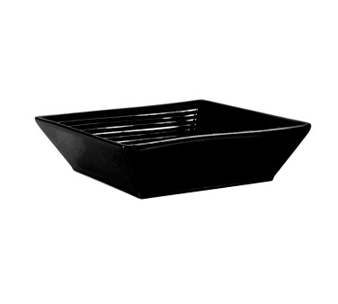 CAC China TG-B6-BLK 15 Oz. Black Porcelain Square Tango Bowl (2 Dozen Per Case)