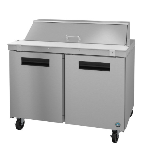 Hoshizaki SR48B-12 48" W Two-Section Two Door Reach-In Steelheart Series Sandwich Top Refrigerator