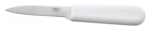 Winco K-40P 3" Paring Knife with White Handle